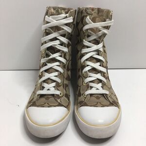 COACH (Q258) Monogram Logo "Bonney" High-Top .